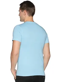 Stunning Multicoloured Cotton Blend Solid Round Neck Tees For Men- Pack Of 2-thumb4