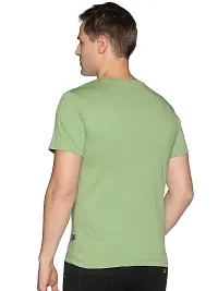 Stunning Green Cotton Blend Printed Round Neck Tees For Men-thumb1