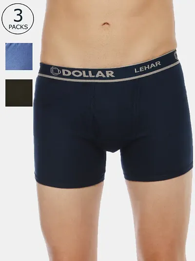 Stylish Solid Interlock Trunks For Men-Pack Of