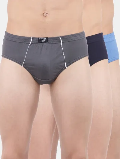 Stylish Cotton Solid Briefs Combo