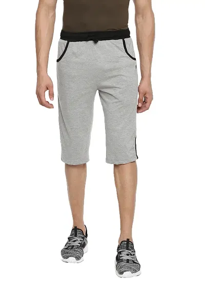 Stylish Solid 3/4th Shorts For Men And Boys