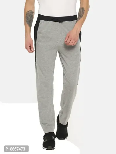 Reliable Cotton Solid Regular Track Pants For Men-thumb0