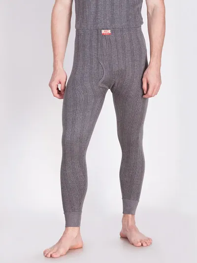 Stylish Cotton Blend Solid Thermal Bottoms For Men
