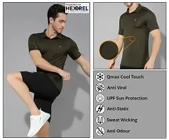 Stylish Polyester Solid Sports Tee For Men-thumb4