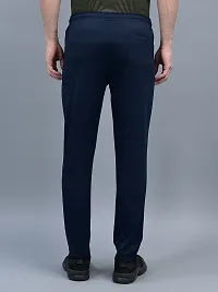 Stylish Blue Polyester Regular Track Pants For Men-thumb2