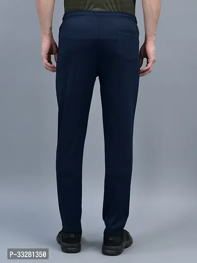 Stylish Blue Polyester Regular Track Pants For Men-thumb3