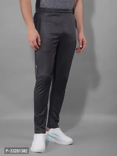 Stylish Grey Polyester Regular Track Pants For Men-thumb2