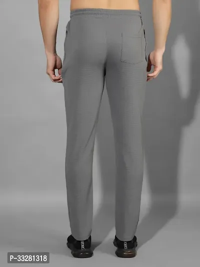 Stylish Grey Polyester Regular Track Pants For Men-thumb3