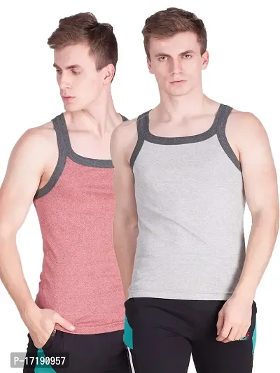 Force NXT Men Cotton Innerwear Spirit Gym Vest (Pack of 2)