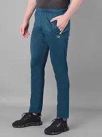 Stylish Green Polyester Regular Track Pants For Men-thumb1