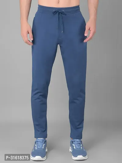 Comfortable Blue Cotton Blend Joggers For Men