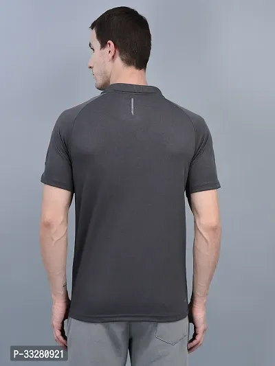 Stylish Polyester Solid Sports Tee For Men-thumb3