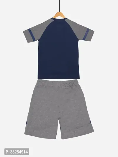 Stylish Cotton Regular Fit T-Shirt With Shorts For Boys-thumb3