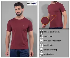 Stylish Polyester Solid Sports Tee For Men-thumb4