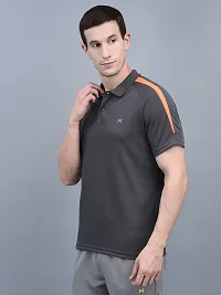 Stylish Polyester Solid Sports Tee For Men-thumb1