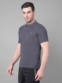 Stylish Polyester Solid Sports Tee For Men-thumb1