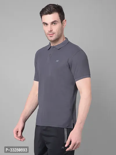 Stylish Polyester Solid Sports Tee For Men-thumb2