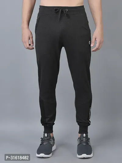 Comfortable Coffee Cotton Blend Joggers For Men