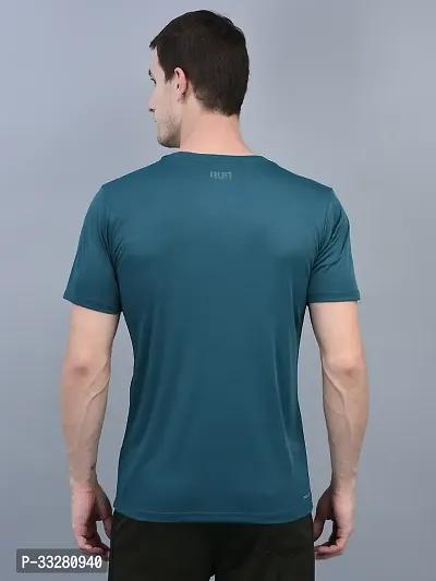 Stylish Polyester Solid Sports Tee For Men-thumb3