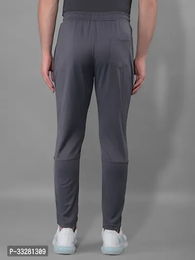 Stylish Grey Polyester Regular Track Pants For Men-thumb3