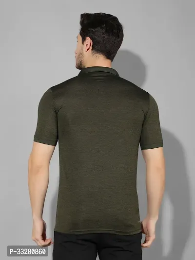 Stylish Polyester Solid Sports Tee For Men-thumb3