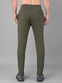 Comfortable Olive Cotton Blend Joggers For Men-thumb1