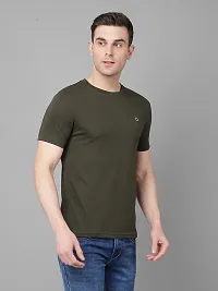 Reliable Multicoloured Cotton Blend Solid T-Shirt For Men Pack Of 2-thumb2