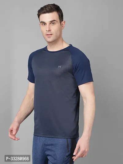 Stylish Polyester Solid Sports Tee For Men-thumb2