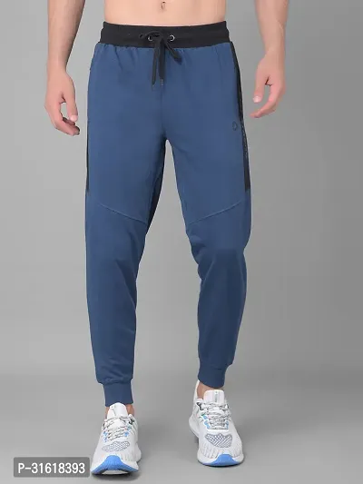 Comfortable Blue Cotton Blend Joggers For Men