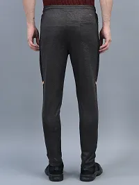 Stylish Grey Polyester Regular Track Pants For Men-thumb2