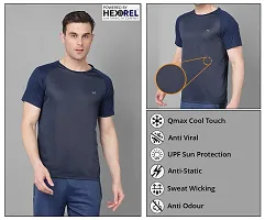 Stylish Polyester Solid Sports Tee For Men-thumb4