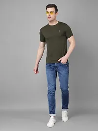 Reliable Multicoloured Cotton Blend Solid T-Shirt For Men Pack Of 2-thumb4