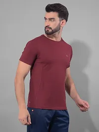 Stylish Polyester Solid Sports Tee For Men Pack Of 2-thumb1