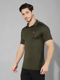 Stylish Polyester Solid Sports Tee For Men Pack Of 2-thumb1