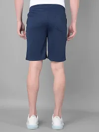 Stylish Blue Polyester Solid Regular Fit Sports Shorts For Men-thumb2