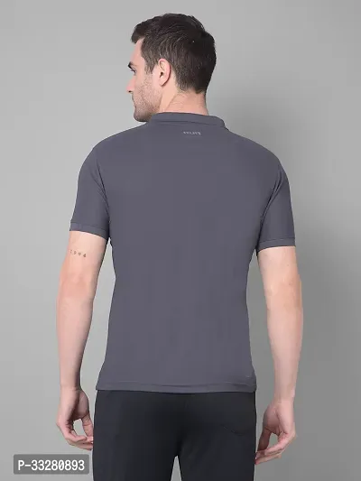 Stylish Polyester Solid Sports Tee For Men-thumb3