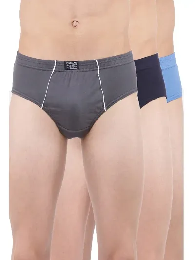 Stylish Solid Briefs For Men-Pack Of 3