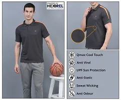 Stylish Polyester Solid Sports Tee For Men-thumb4