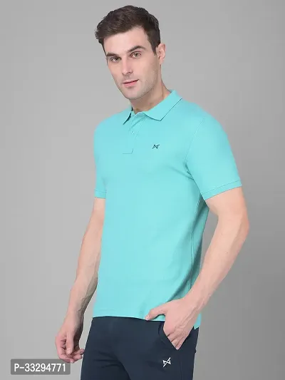 Stylish Multicoloured Cotton Solid Short Sleeves Polos For Men Pack Of 2-thumb2