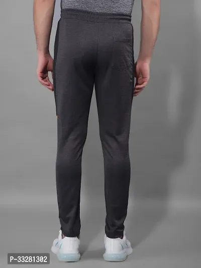 Stylish Grey Polyester Regular Track Pants For Men-thumb3