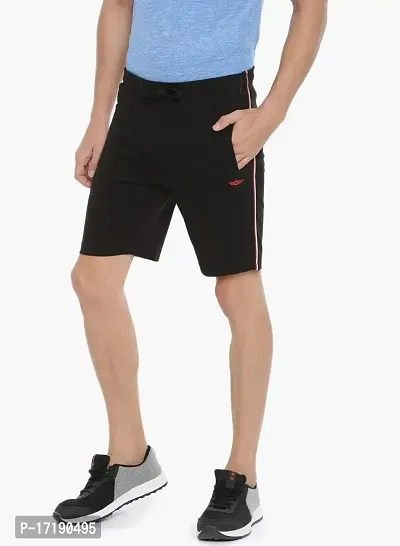 Force NXT Men's Regular Fit Cotton Casual Shorts (MNAL-555_Black_M)-thumb2