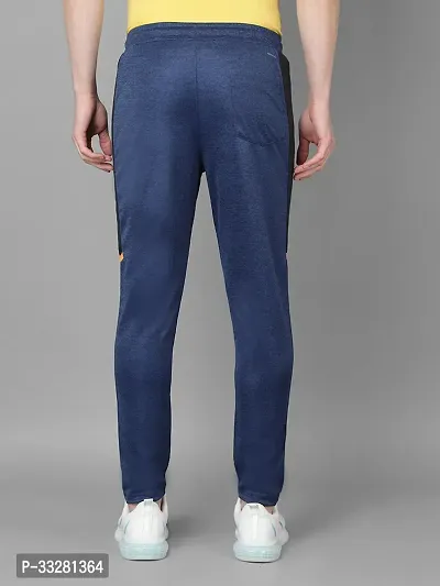 Stylish Blue Polyester Regular Track Pants For Men-thumb3