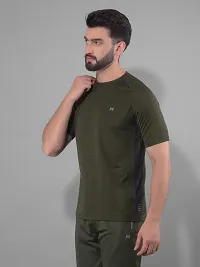 Stylish Polyester Solid Sports Tee For Men-thumb1