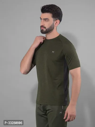 Stylish Polyester Solid Sports Tee For Men-thumb2