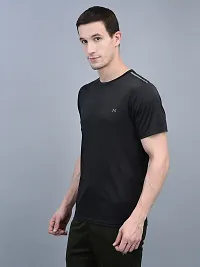 Stylish Polyester Solid Sports Tee For Men Pack Of 3-thumb1