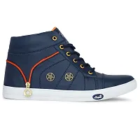 Lish Tree Men's Blue Synthetic Lace-Up High Ankle Sneaker Boots 10 UK/IND-thumb3