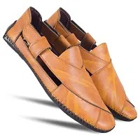 Lish Tree Men's Tan Synthetic Velcro and Stylish Roman Sandals 7UK-thumb3