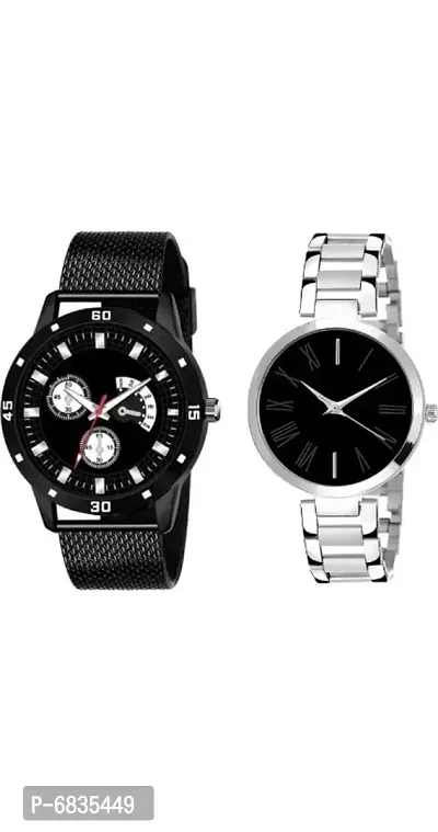 Emporio Armani Black Ceramic Couple Watch – luxurysales.in