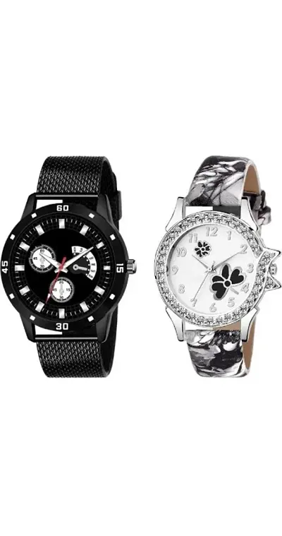 Amazon.com: MASTOP Couple Watches Luxury Fashion Golden Watch Men Women  Stainless Steel Waterproof Quartz Watch Gift Set (Black) : Clothing, Shoes  & Jewelry