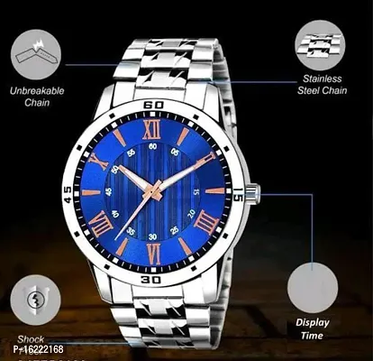 New Stainless Chain Analoge Watch For- Men And boys-thumb0